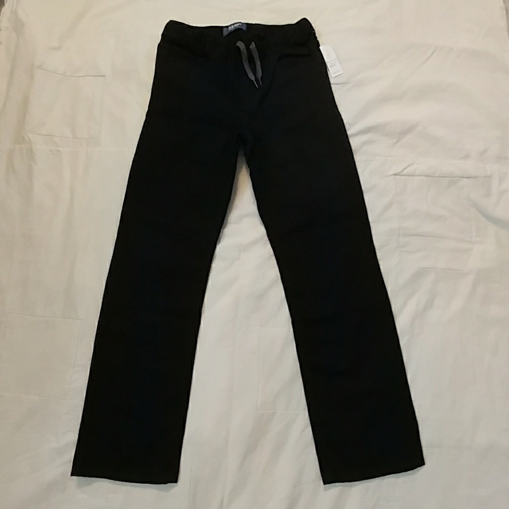 Boys New old navy pull on denim black jeans 10 12